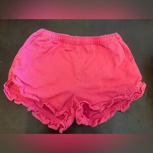 Crewcuts Vibrant Pink Ruffle Athletic Shorts